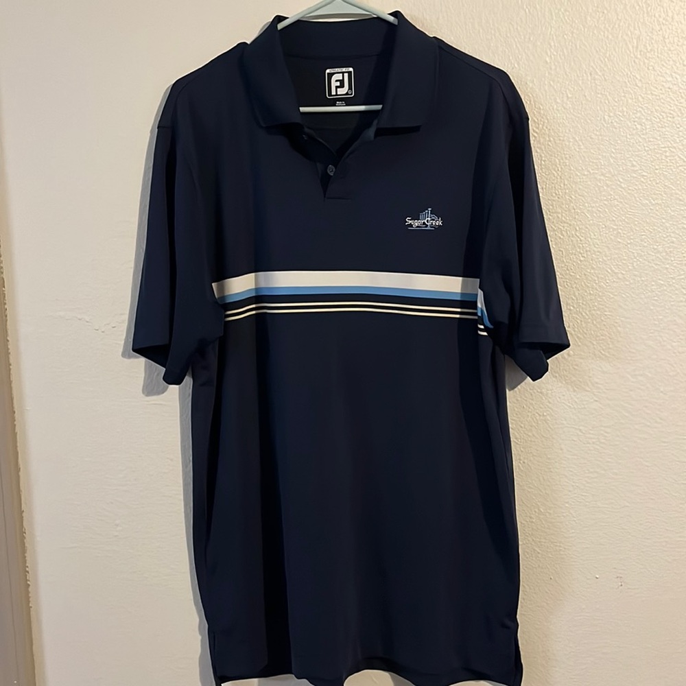 Footjoy Mens Athletic Fit Golf Shirt (L)